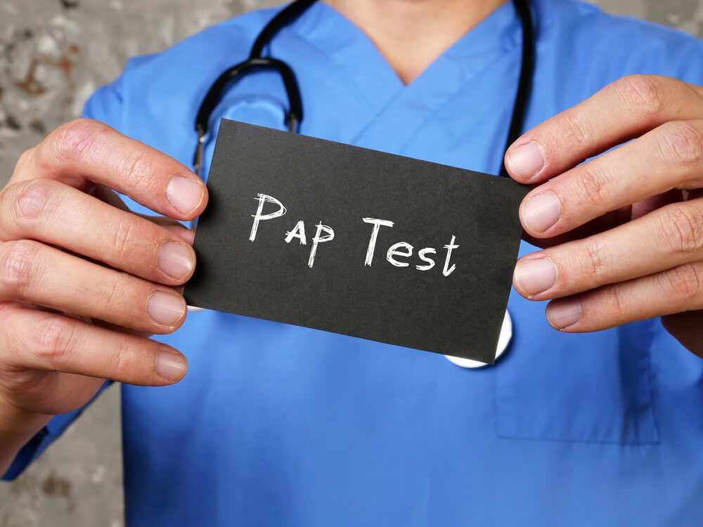 Health Care Concept About Pap Smear Pap Test With Phrase on the Piece of Paper.