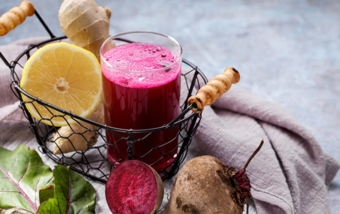 Beetroot Juice With Ginger and Lemon. Colon Cleansing Smoothie