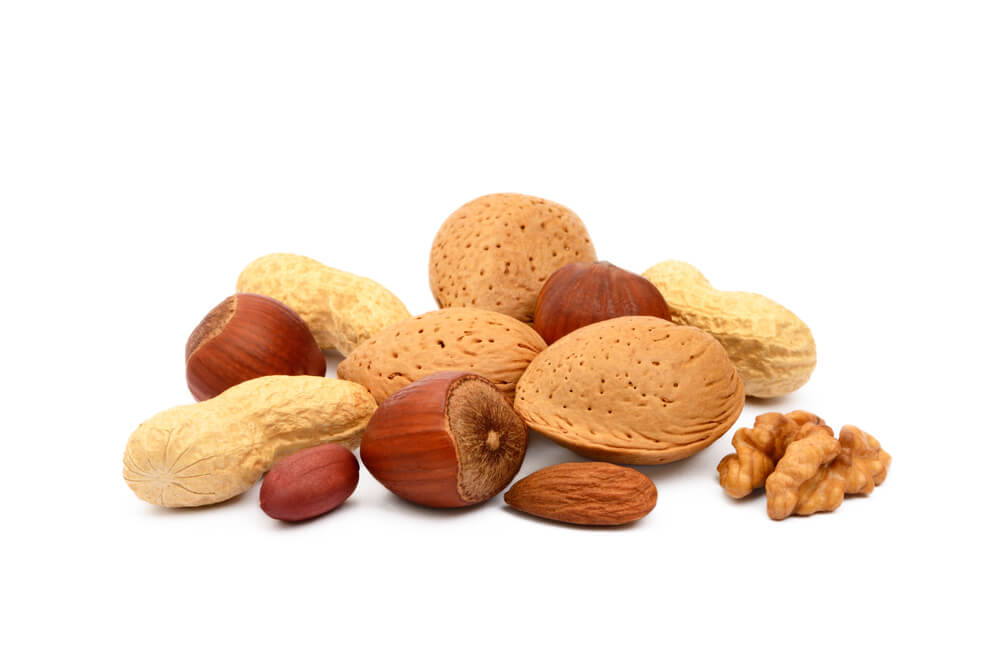 Mixed Nuts Isolated On White Background