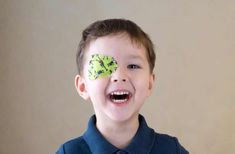 Portrait of Child With Eye Patch