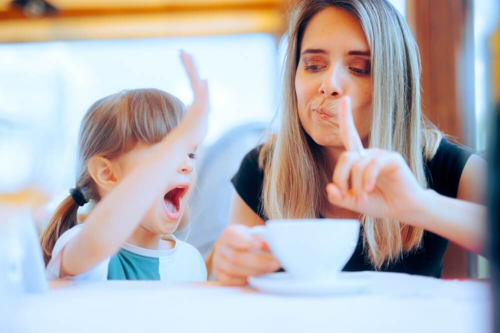 Mother Scolding Disobedient Naughty little Daughter