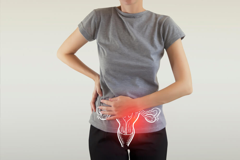 Uterus Problems Visualisation on Woman`S Body