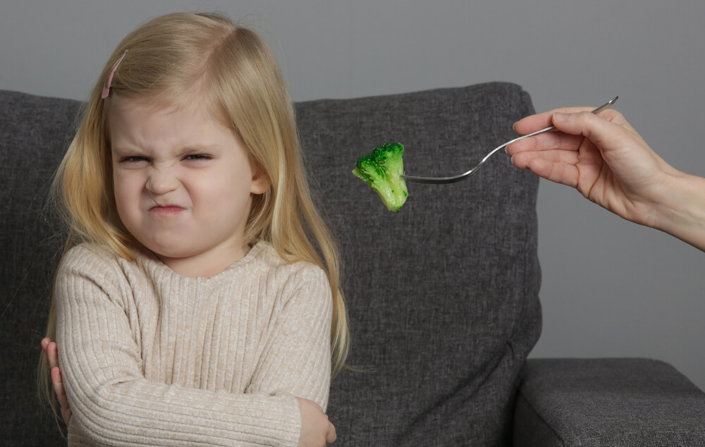 Little Girl Refusing to Eat.