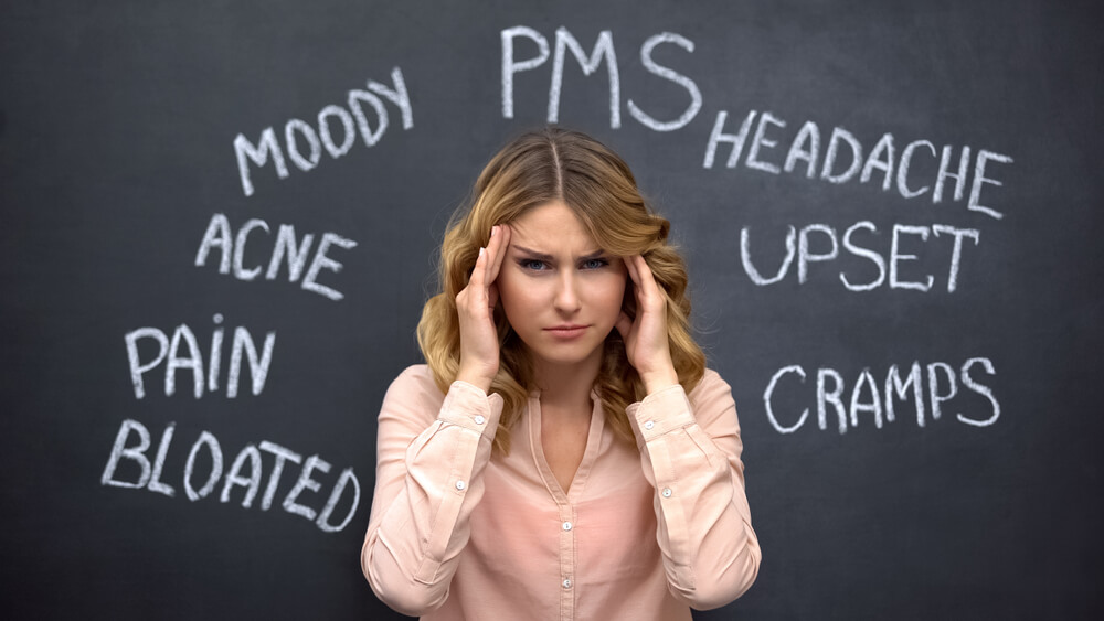 Woman Suffering Headache Due to Imaginary Problems in Pms