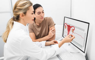 Young Woman During a Visit to the Gynecologist.