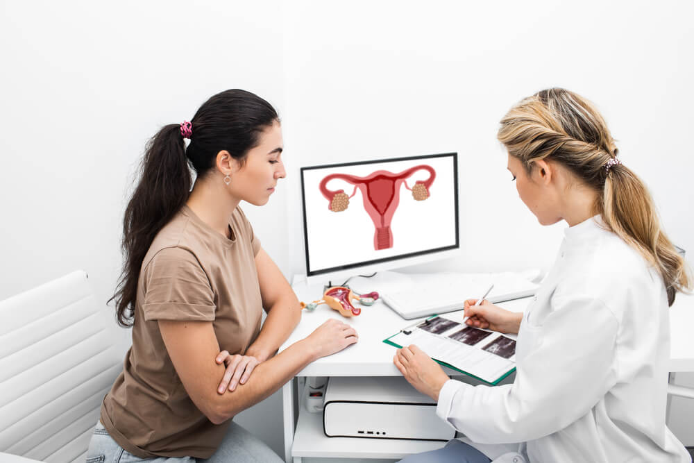 Gynecologist Consultation for Young Woman Patient. Women’s Health Treatment and Diagnosis of Diseases of the Cervix