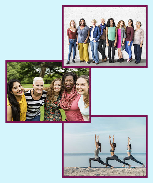 Gynecology 3 pictures of women.