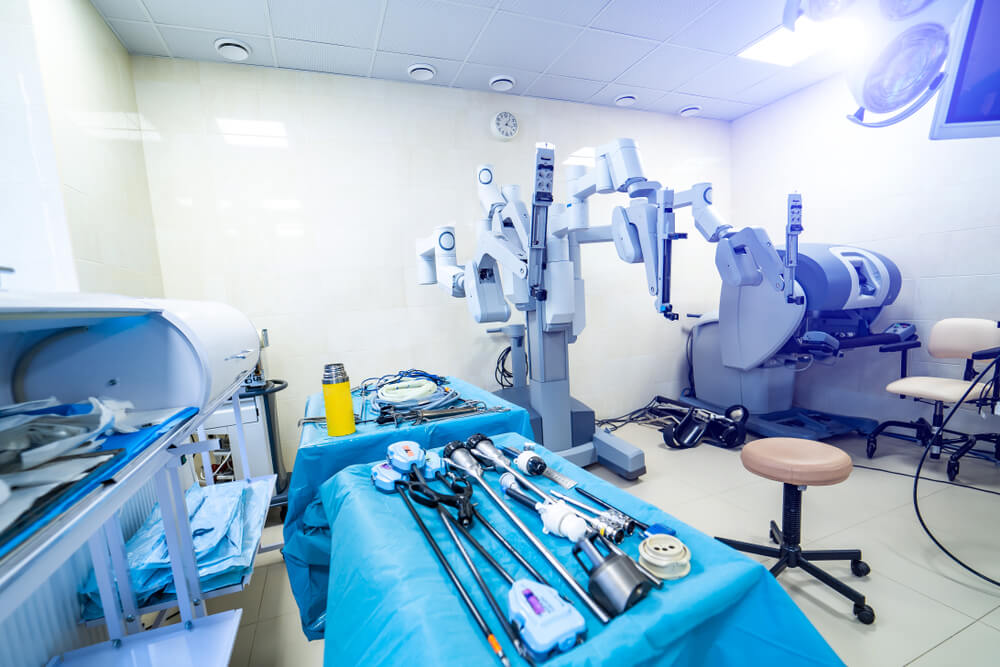 Medical Robot. Robotic Surgery. Medical Operation Involving Robot.