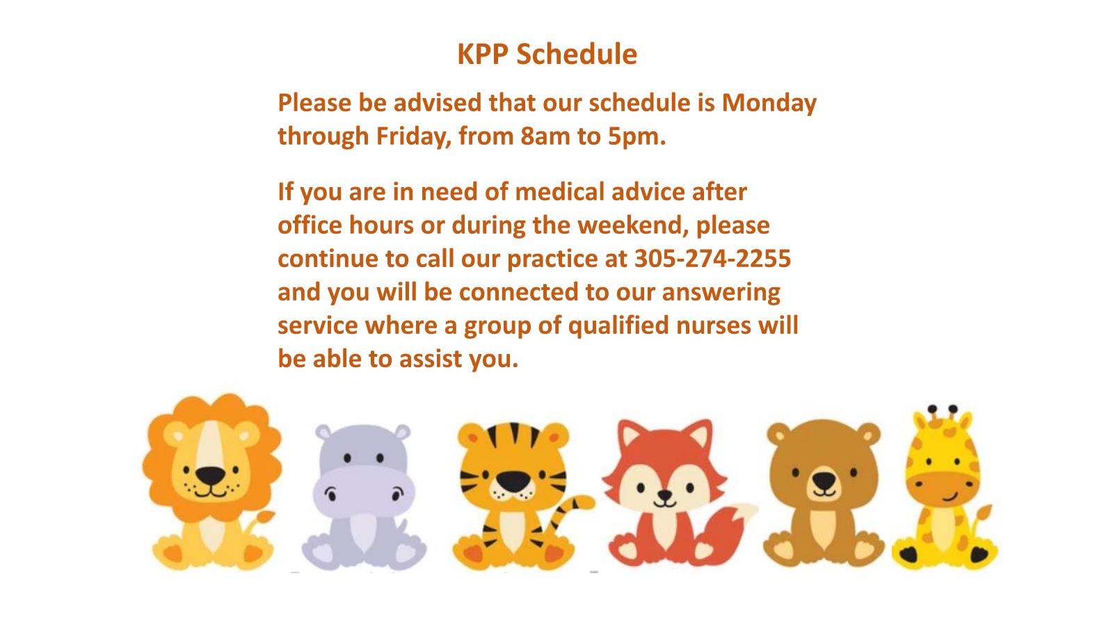 OFFICE SCHEDULE – AUGUST 2023 – New safari