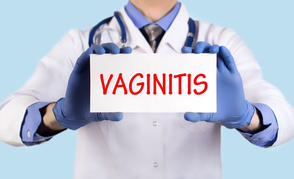 Doctor Keeps a Card With the Name of the Diagnosis - Vaginitis
