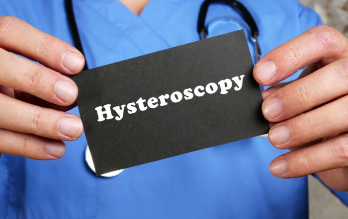 Health Care Concept About Hysteroscopy With Sign on the Page