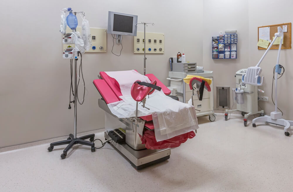 Gynecology In The Clinic Gynecology Room Interior Of The Genicology Clinic Maternity Chair In The Surgical Obstetric Ward