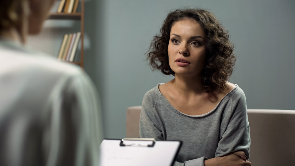 Lady Suffering Anxiety, Discussing Her Issues With Female Expert in Psychiatry