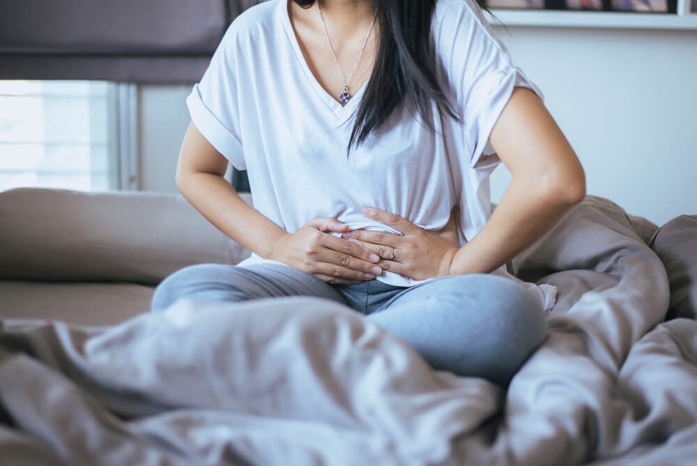 Woman Having Painful Stomachache