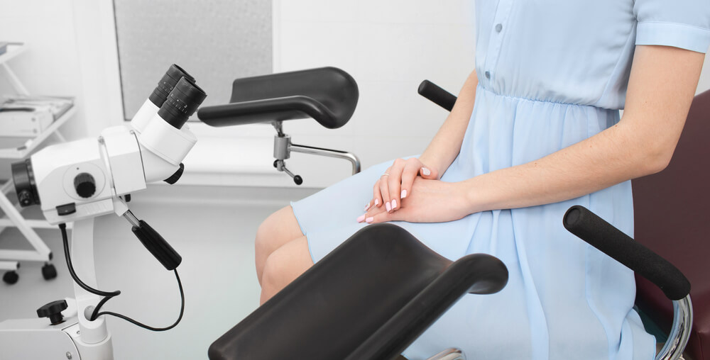 Girl  Waiting for a Gynecological Exam