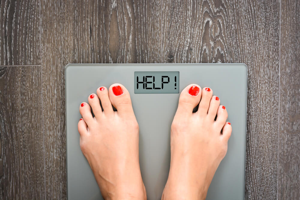 Lose Weight Concept With Person on a Scale Measuring Kilograms