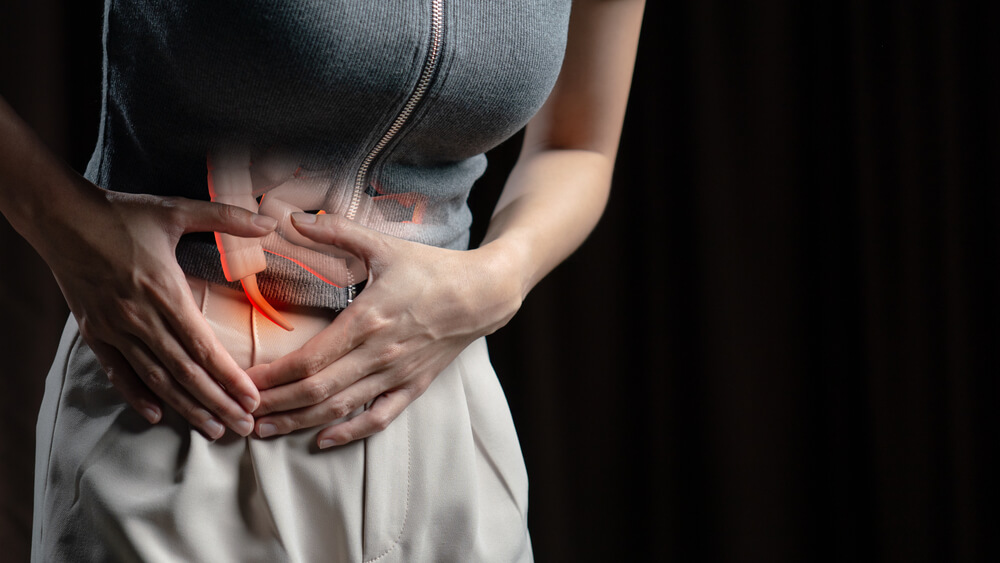Abdominal Pain Woman Photo of Large Intestine on Woman Body Appendix Pain