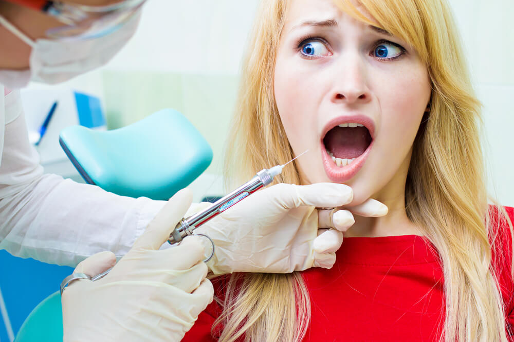Terrified Woman Scared of Needles