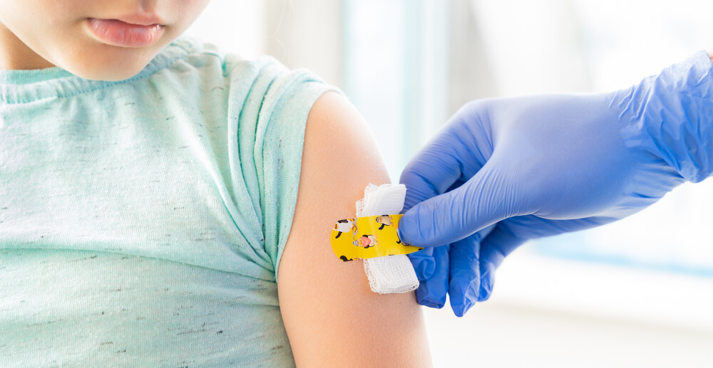 Vaccination of Little Girl in Doctor’s Office