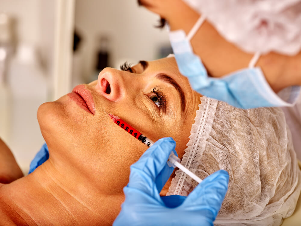 Woman Getting Rejuvenating Injections.