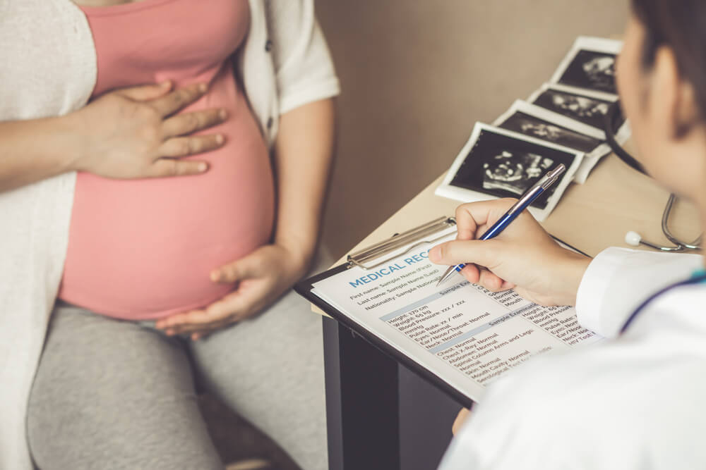 Pregnant Woman Visiting a Doctor