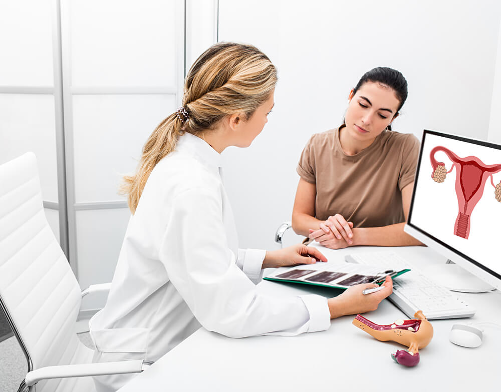 Gynecologist Consultation for Young Woman Patient.