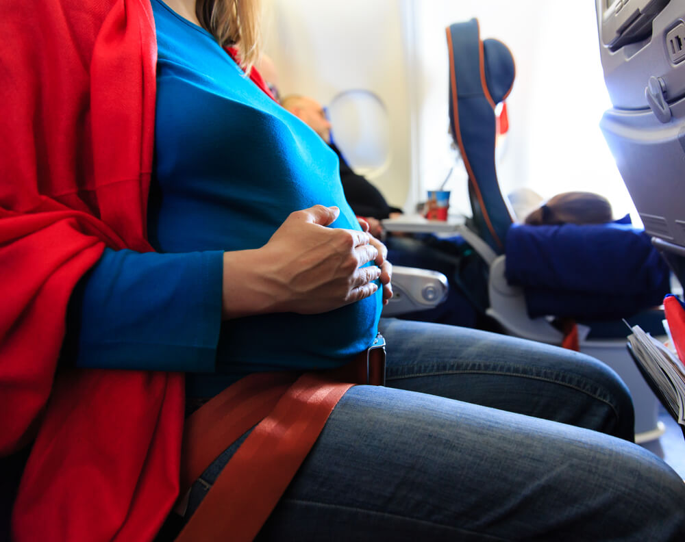 Pregnant Woman Travel By Plane