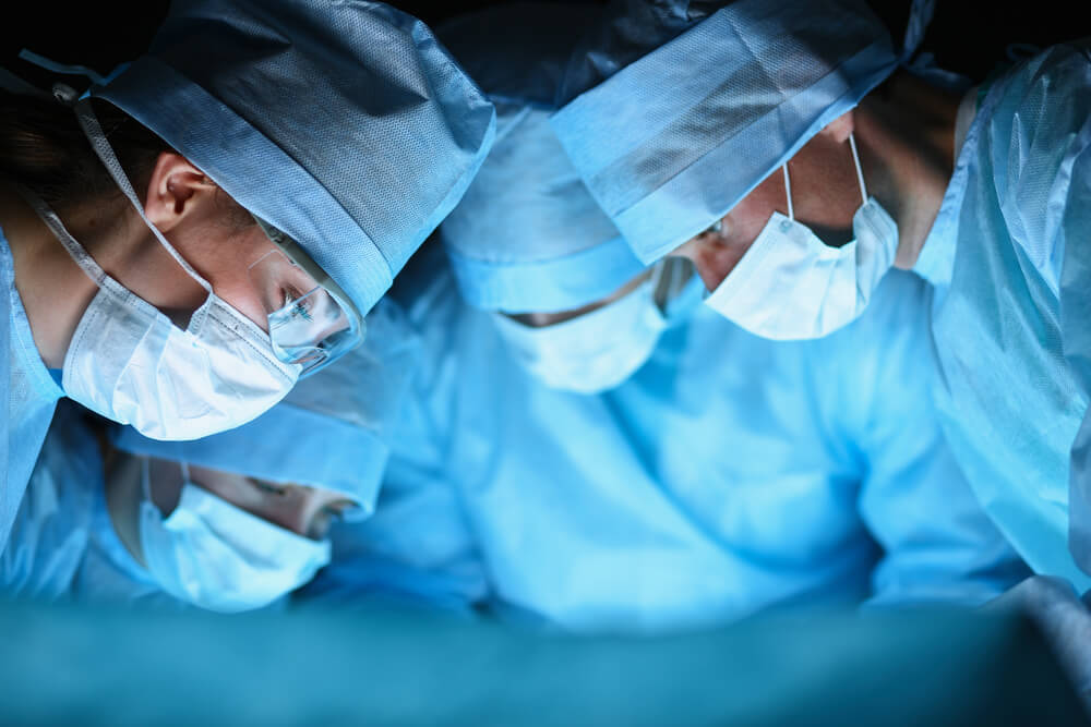 Young surgery team in the operating room