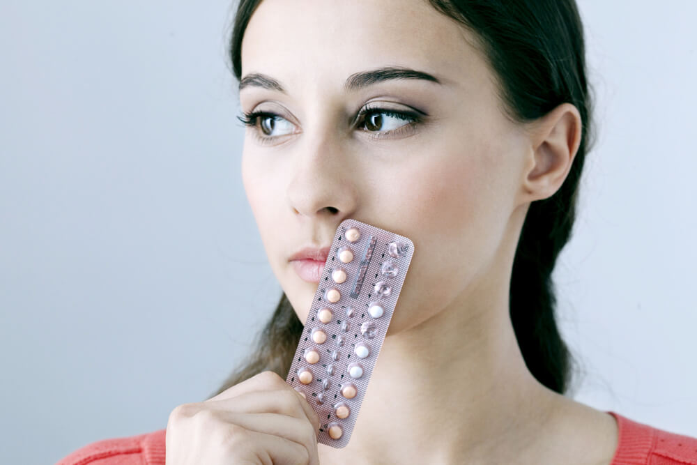 Woman With Birth Control Pills