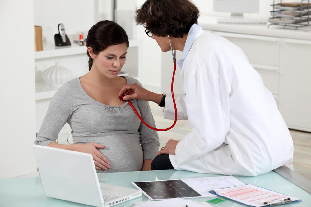 Pregnant Woman at a Doctor's Surgery