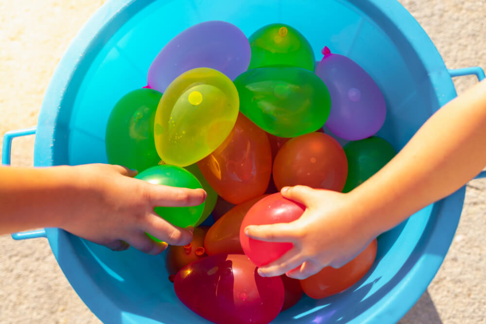 A Lot of Water Balloons Ready for the Water Party